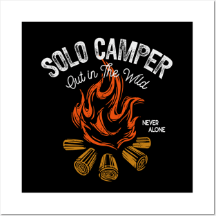 I Love Camping Solo Campers Campfire Posters and Art